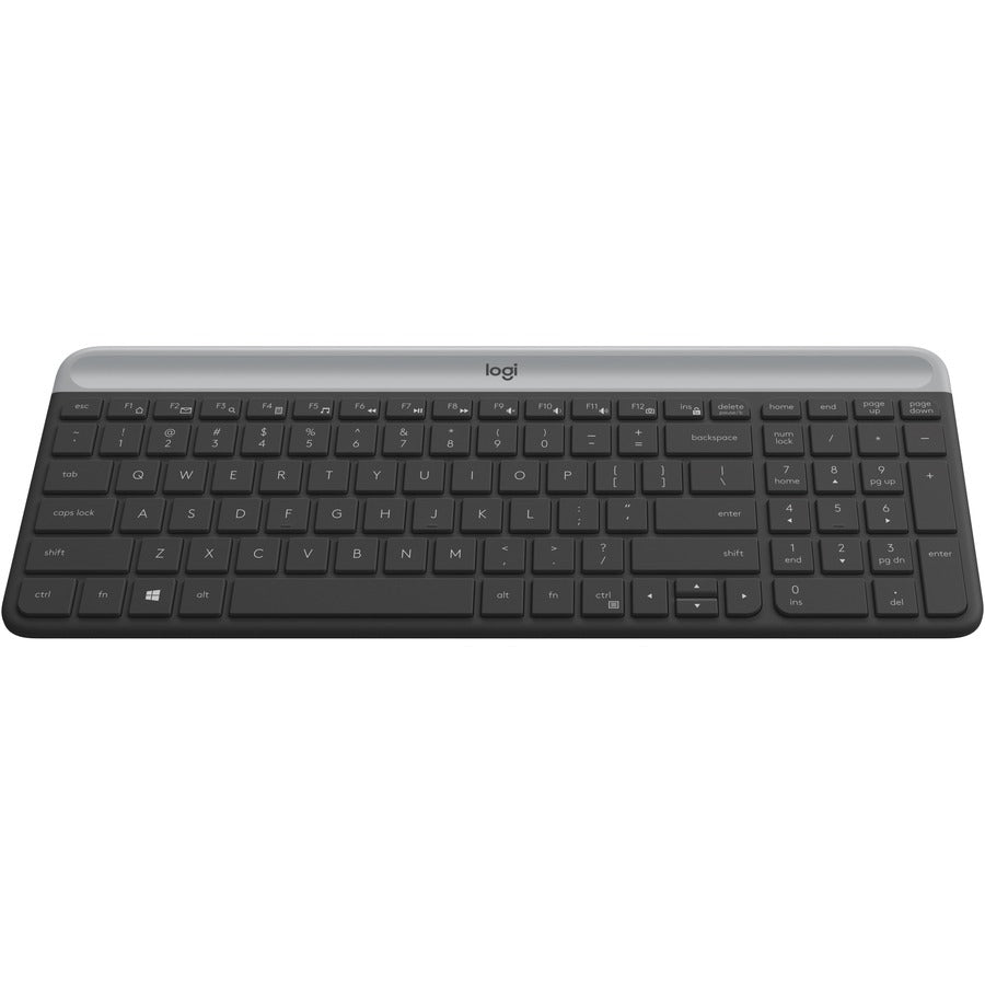 Logitech MK470 Slim Wireless Keyboard and Mouse Combo - Modern Compact Layout, Ultra Quiet - Graphite - 920-009437