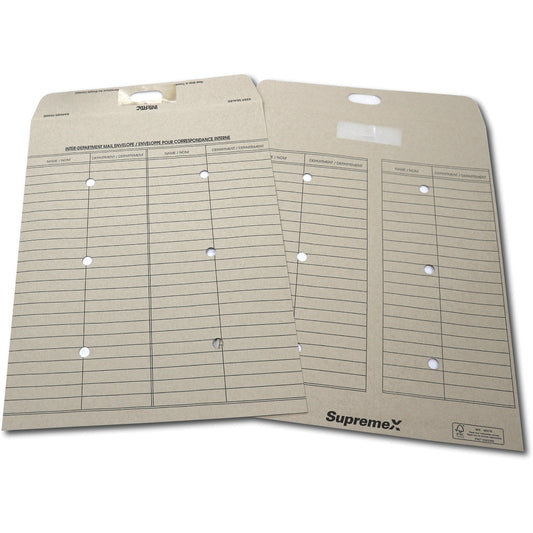 Supremex Interdepartment Poly Envelopes Press to Seal 10" x 13" Bilingual 100/box