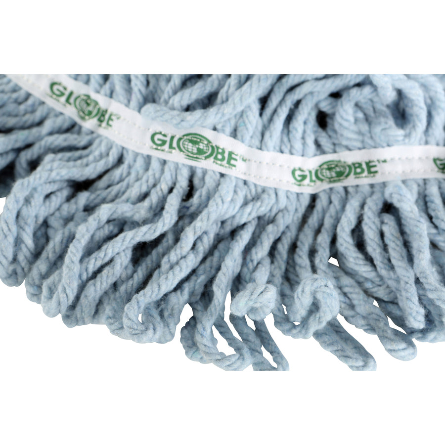 Globe Syn-Pro Synthetic Narrow Band Wet Blue Looped End Mop - 24 Oz / Blue - 3092