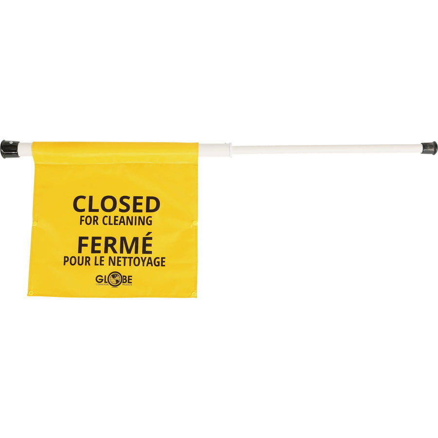 Globe Closed for Cleaning Sign - English/French - 7115