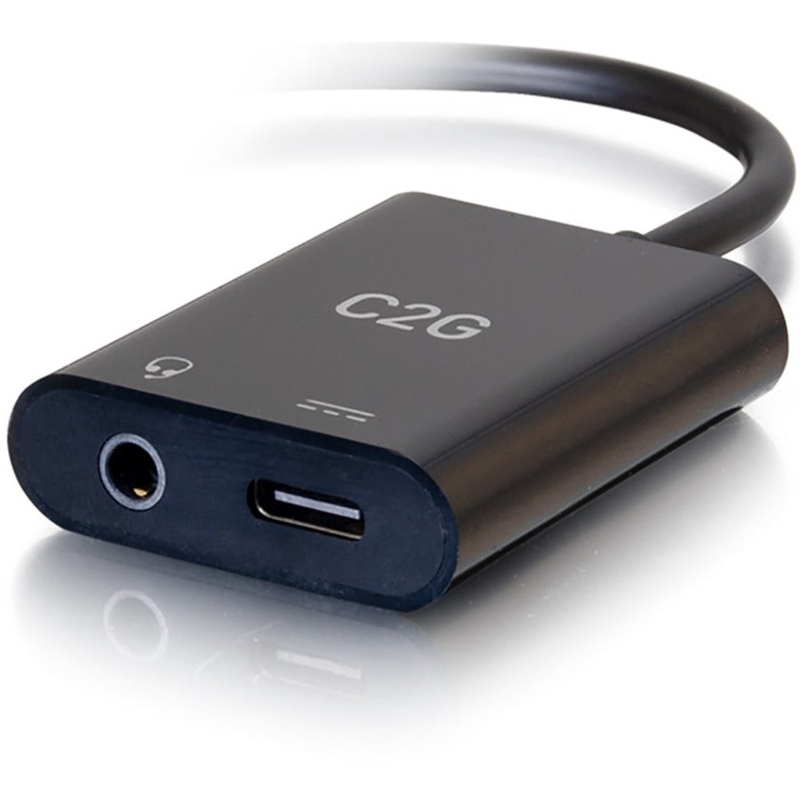 C2G USB C Multiport Adapter - USB C to Aux + USB C to C - Power Delivery up to 100W - 54438