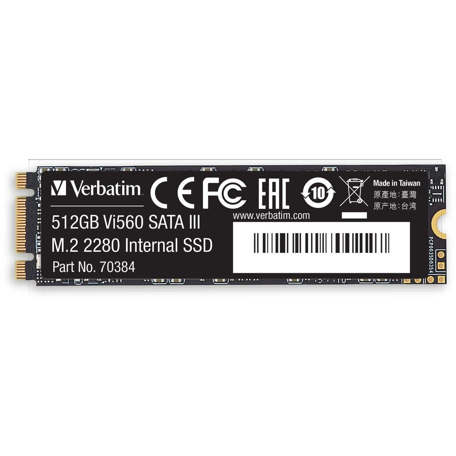 Verbatim Vi560 512 GB Solid State Drive - M.2 2280 Internal - SATA (SATA/600) - 70384