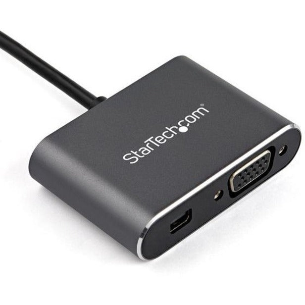 StarTech.com USB C Multiport Video Adapter - USB-C to 4K 60Hz Mini DisplayPort 1.2 (HBR2 HDR) or 1080p VGA Monitor Display Adapter - CDP2MDPVGA