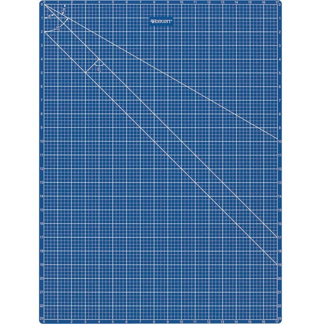 Westcott 18"x24" Double Sided Blue Cutting Mat