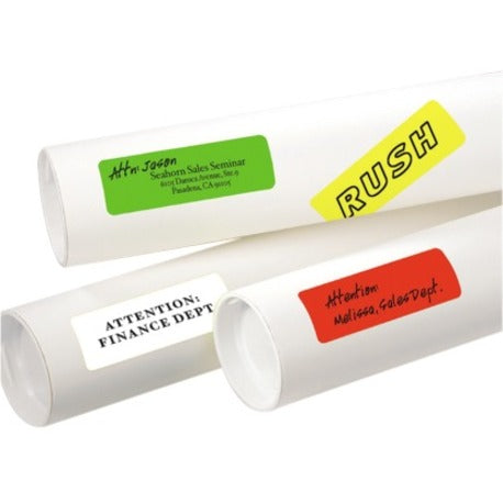 Avery® Removable Rectangular Colour Coding Labelsfor Laser or Inkjet Printers, 1" x 3" - 2334