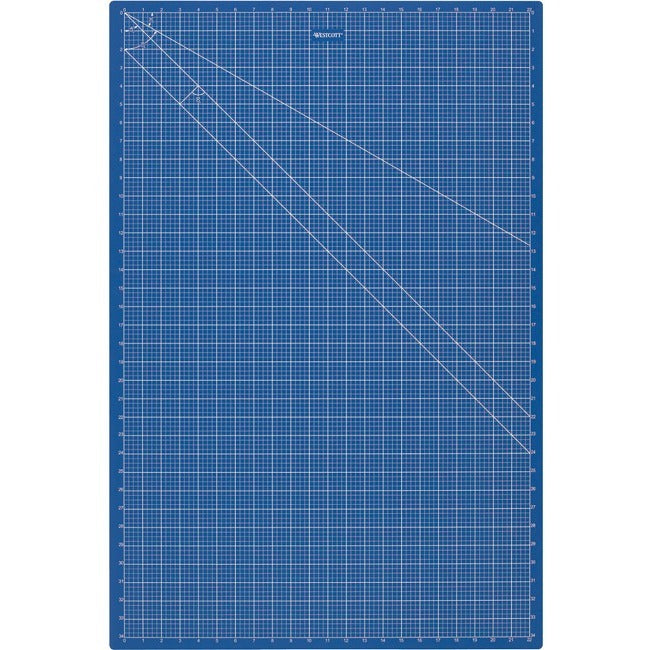 Westcott 24"x36" Double Sided Blue Cutting Mat