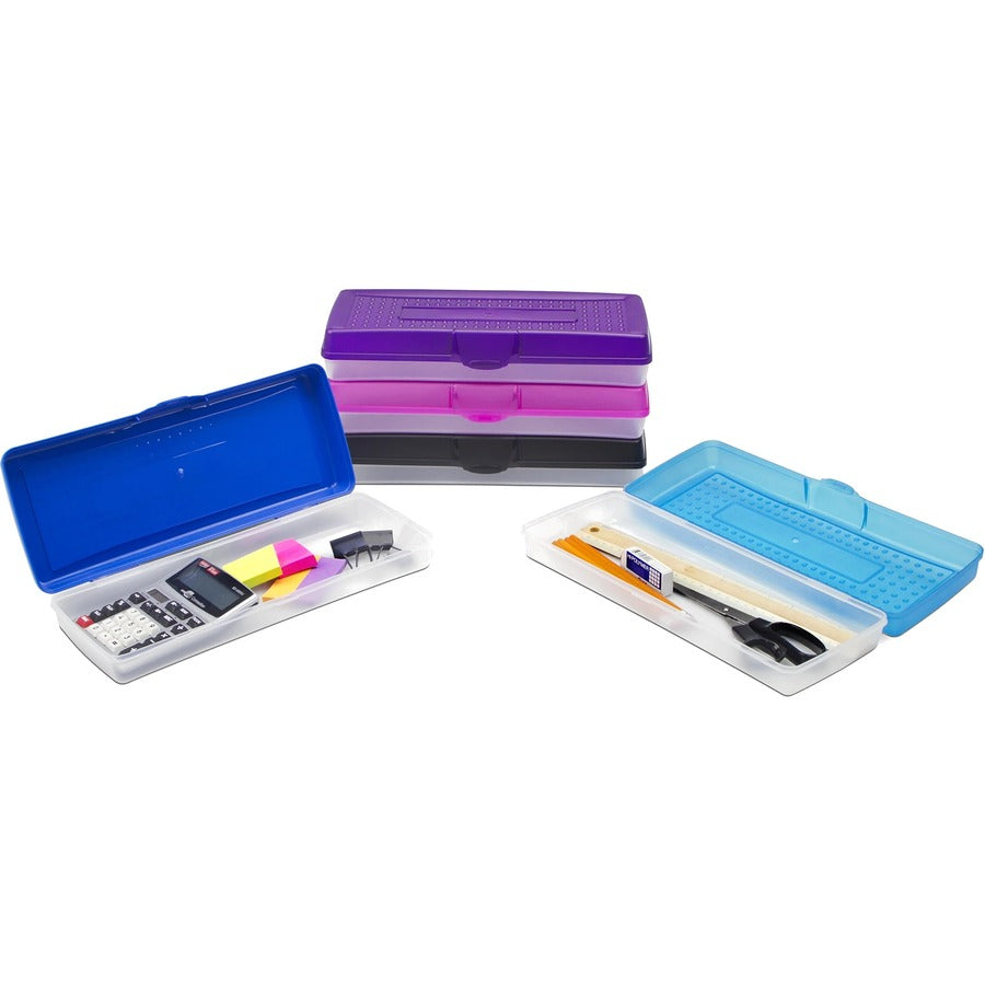 Storex Stretch Pencil Box, Assorted Colors - 61620U12C