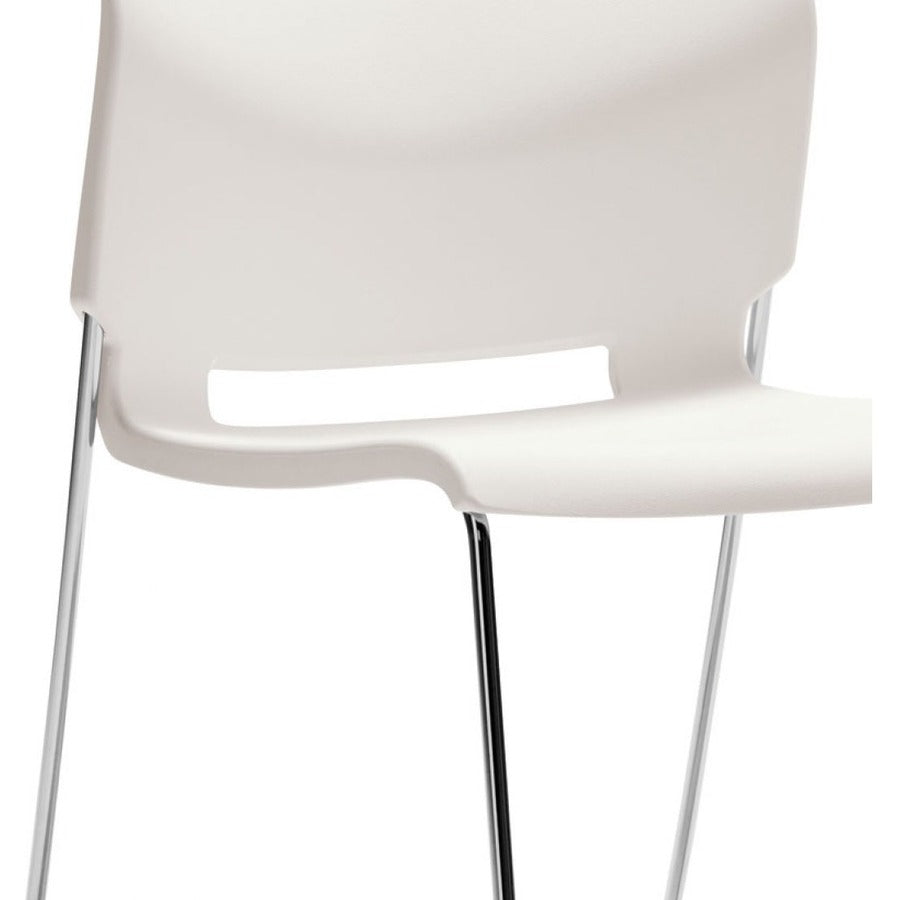 Global Popcorn Armless Chair, Polypropylene Seat & Back - 6711 BLK CM