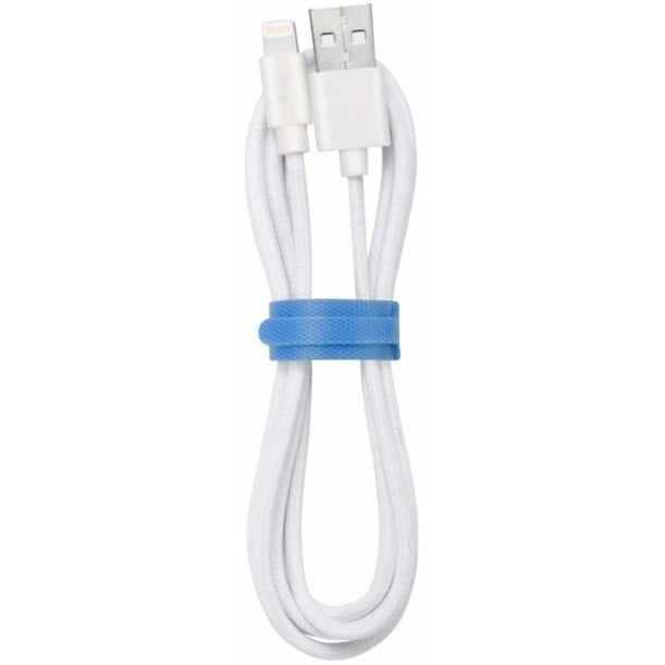 Blu Element Braided Charge/Sync Lightning to USB Cable 4ft White - B4MFIWH