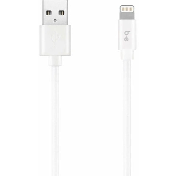 Blu Element Braided Charge/Sync Lightning to USB Cable 4ft White - B4MFIWH