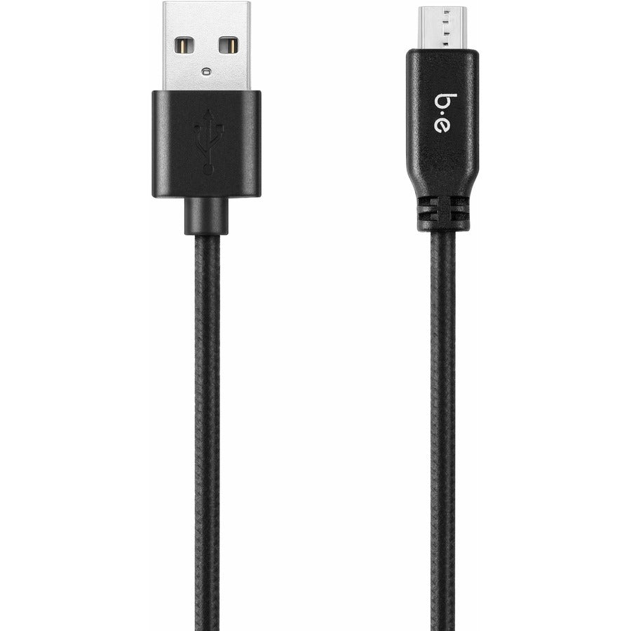 Blu Element Braided Charge/Sync Micro USB Cable 4ft Black - B4MICBK