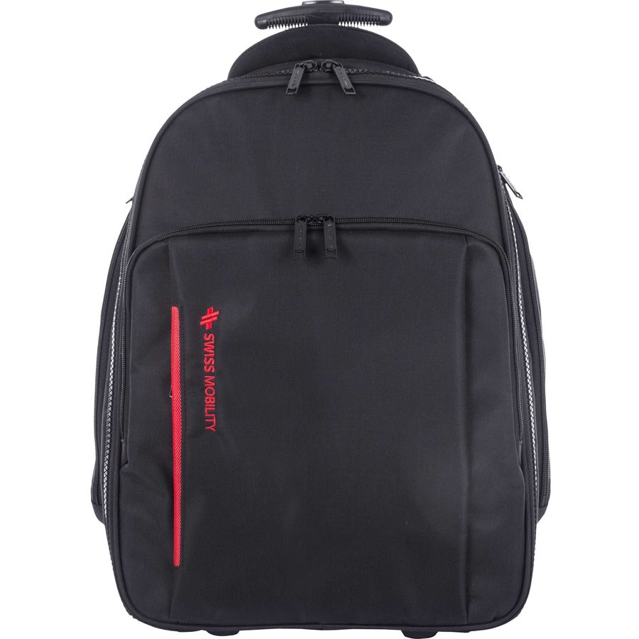 Swiss Mobility Carrying Case (Backpack) for 15.6" Wheel, Computer - Black - BKPW1018SMBK