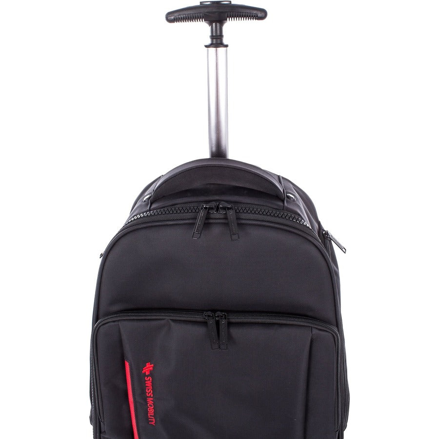 Swiss Mobility Carrying Case (Backpack) for 15.6" Wheel, Computer - Black - BKPW1018SMBK