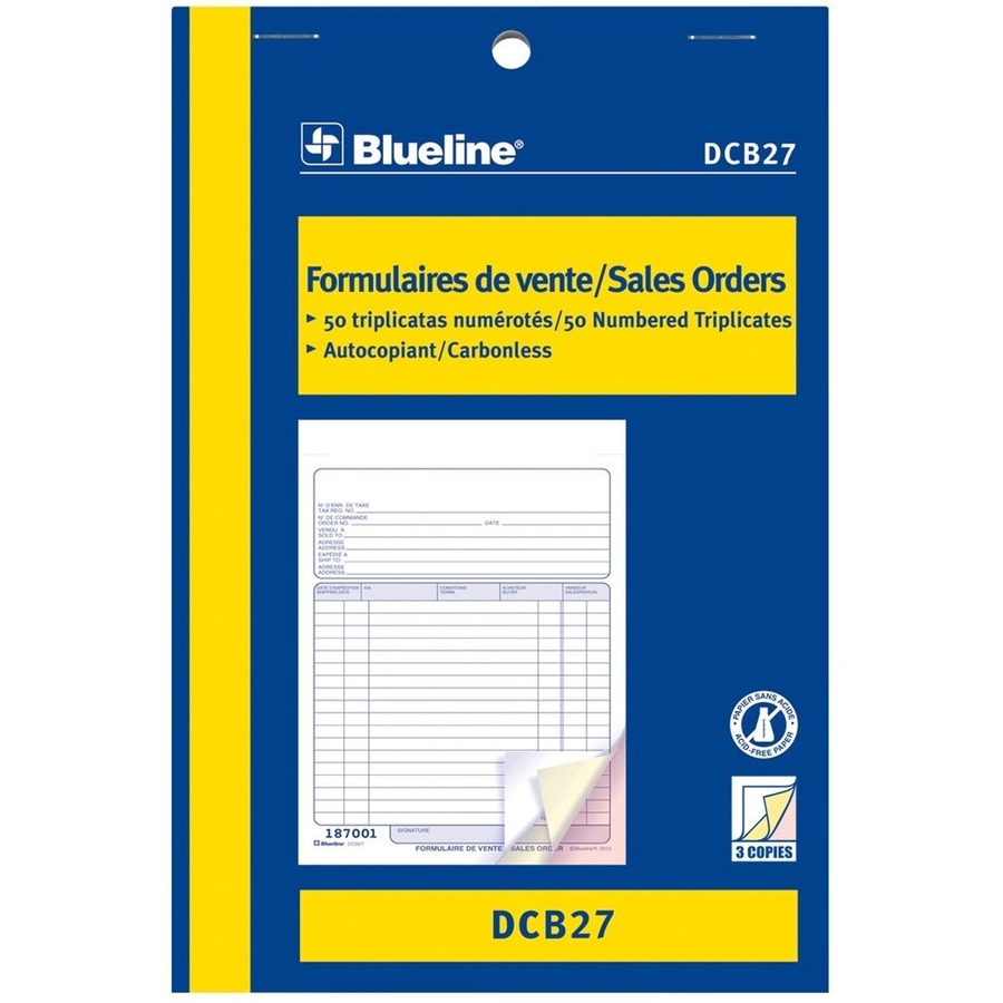 Blueline Sales Orders Book - DCB27
