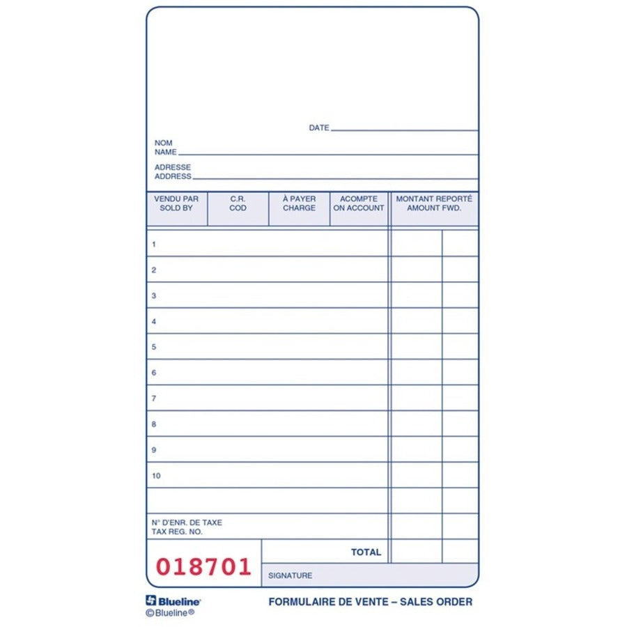 Blueline Sales Orders Book - DCB47