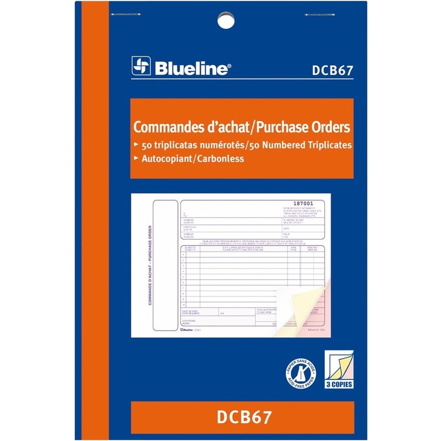 Blueline Purchase Orders Book - DCB67