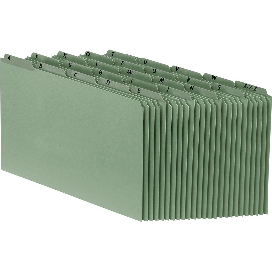 Pendaflex Heavyweight Alphabetic File Guides - Reinforced Tabs, Legal, Green