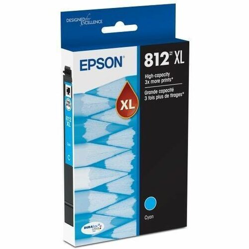 Epson DURABrite Ultra T812 Original High Yield Inkjet Ink Cartridge - Cyan - 1 Each