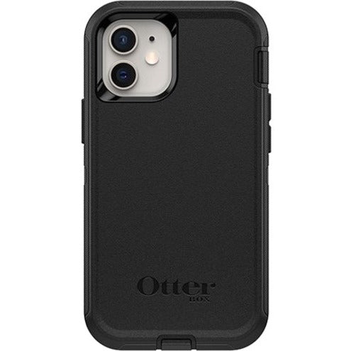 OtterBox Defender Rugged Carrying Case (Holster) Apple iPhone 12 mini Smartphone - Black - 77-65352