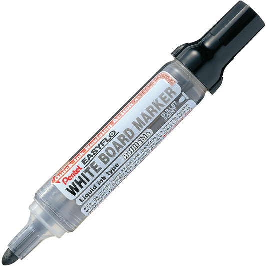 Easyflo White Board Marker, Bullet Tip (6.0mm) Black Ink