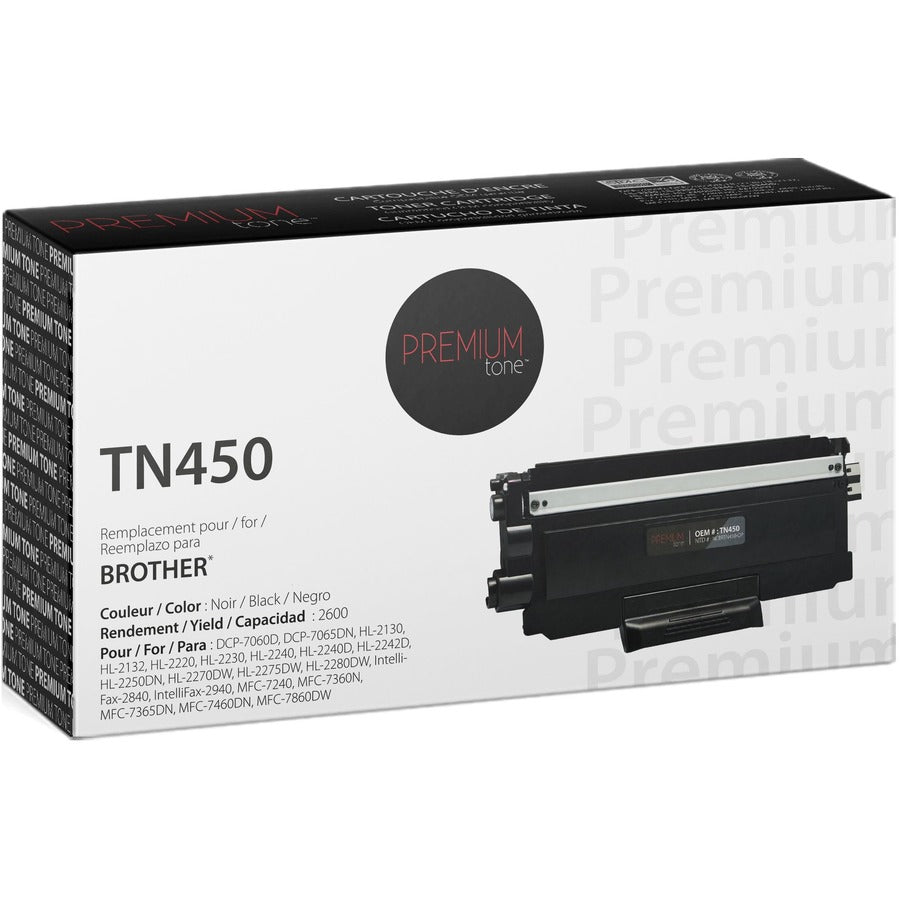 Premium Tone Toner Cartridge - Alternative for Brother TN450 - Black - NCBRTN450-OP