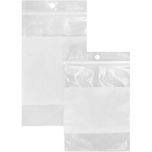 Dorfin Resealable Poly Bag #2 - 6" x 9" - Regular Duty - White Block