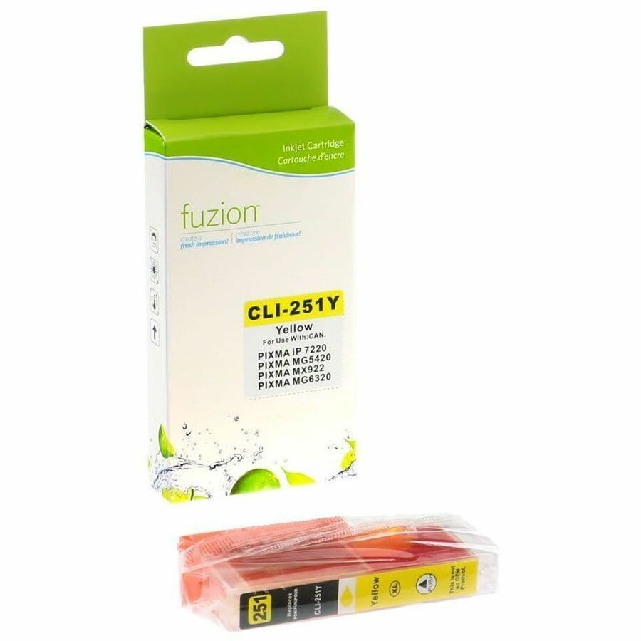 fuzion Inkjet Ink Cartridge CLI-251XL, CLI251XLM - Yellow - 1 Each