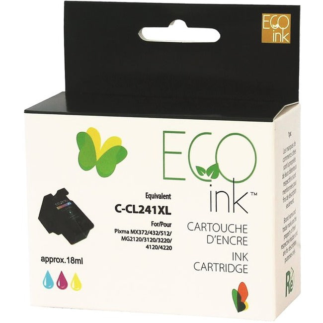 Eco Ink Ink Cartridge - Remanufactured for Canon CL241XL - Color
