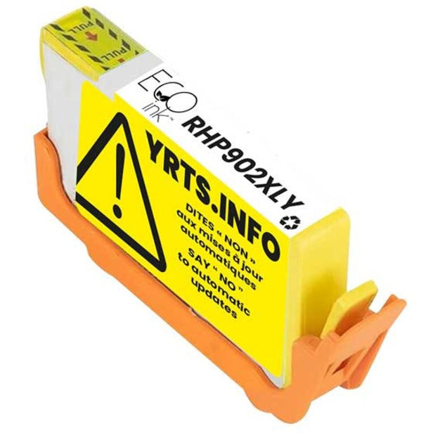 Eco Ink Ink Cartridge - Remanufactured for Hewlett Packard T6M10AN / 902XL - Yellow - RHP902XLY