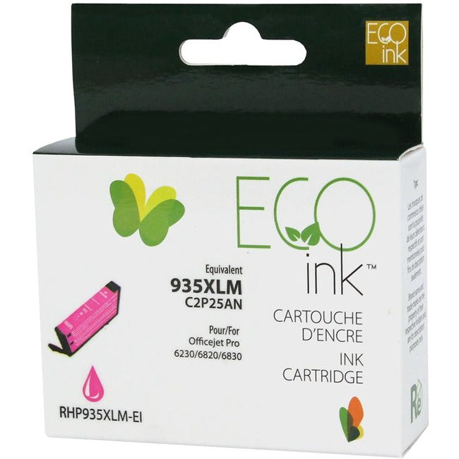 Eco Ink Ink Cartridge - Remanufactured for Hewlett Packard C2P25AN / 935XL - Magenta