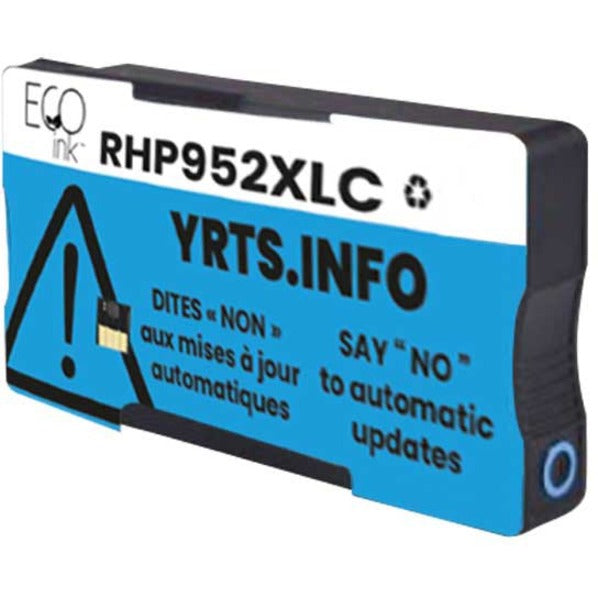Eco Ink Ink Cartridge - Remanufactured for Hewlett Packard L0S61AN / 952XL - Cyan - RHP952XLC