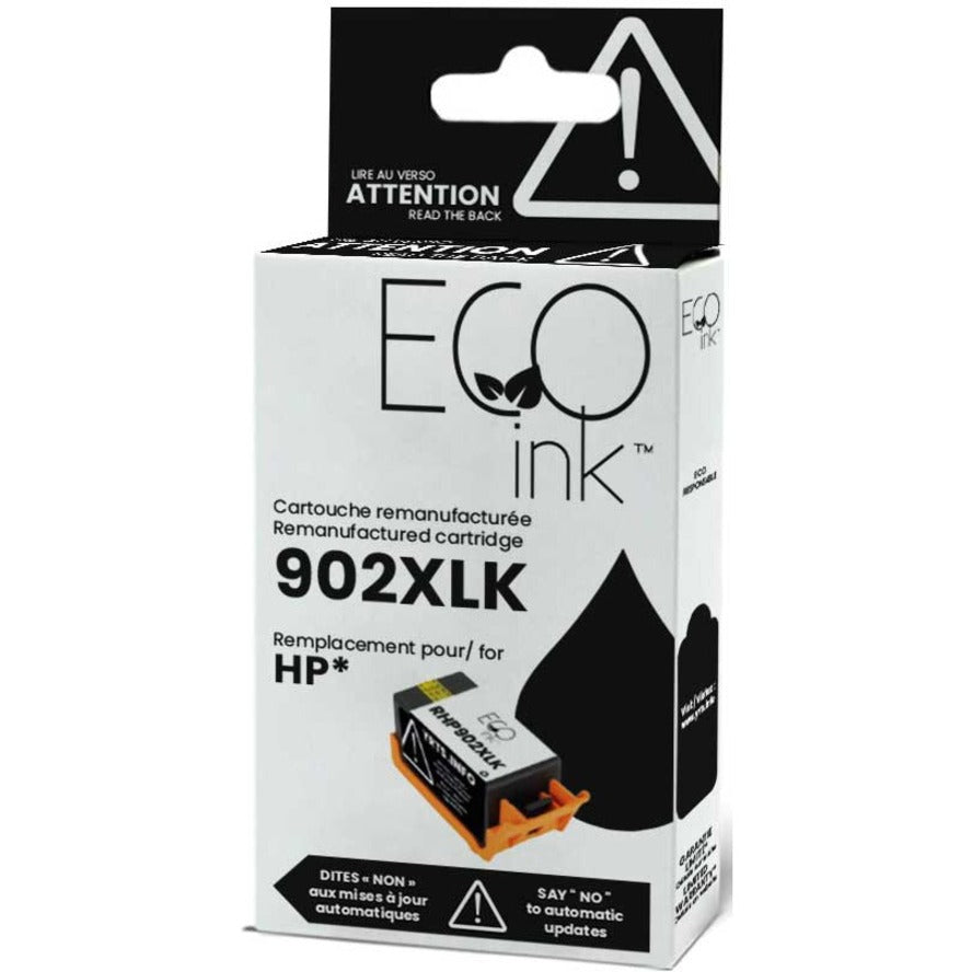 Eco Ink Ink Cartridge - Remanufactured for Hewlett Packard T6M14AN / 902XL - Black - RHP902XLK