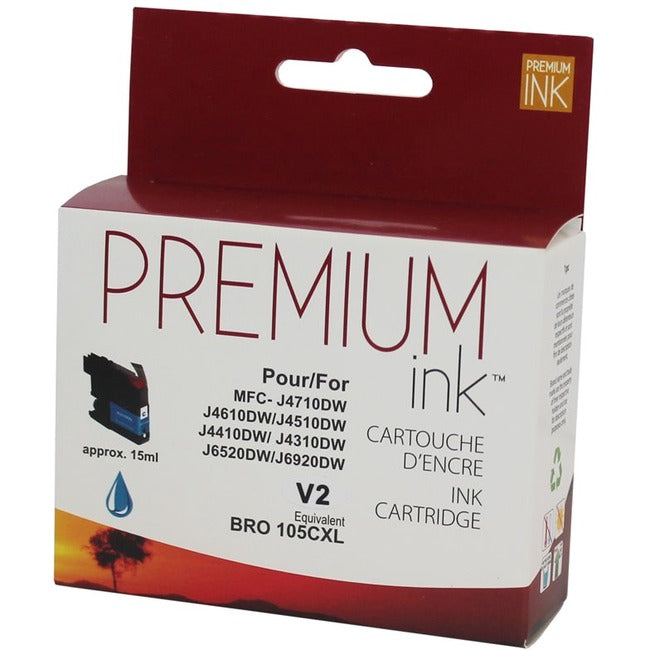Premium Ink Ink Cartridge - Alternative for Brother LC105CS - Cyan