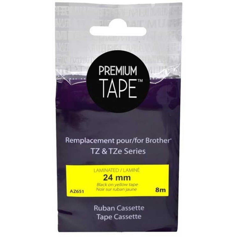 Premium Tape Label Tape - Alternative for Brother TZe-651 - AZ651