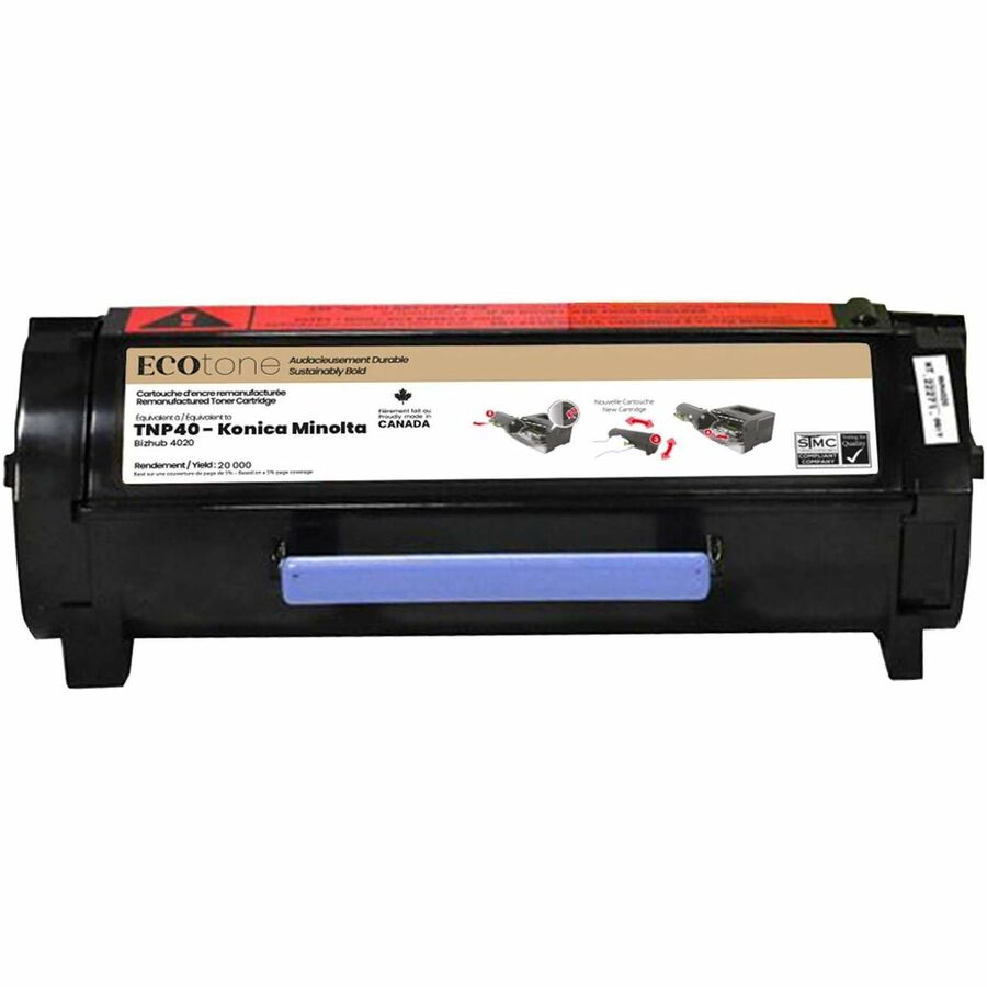EcoTone Toner Cartridge - Remanufactured for Konica Minolta TNP40 / A6WN01H - Black - RKM4020