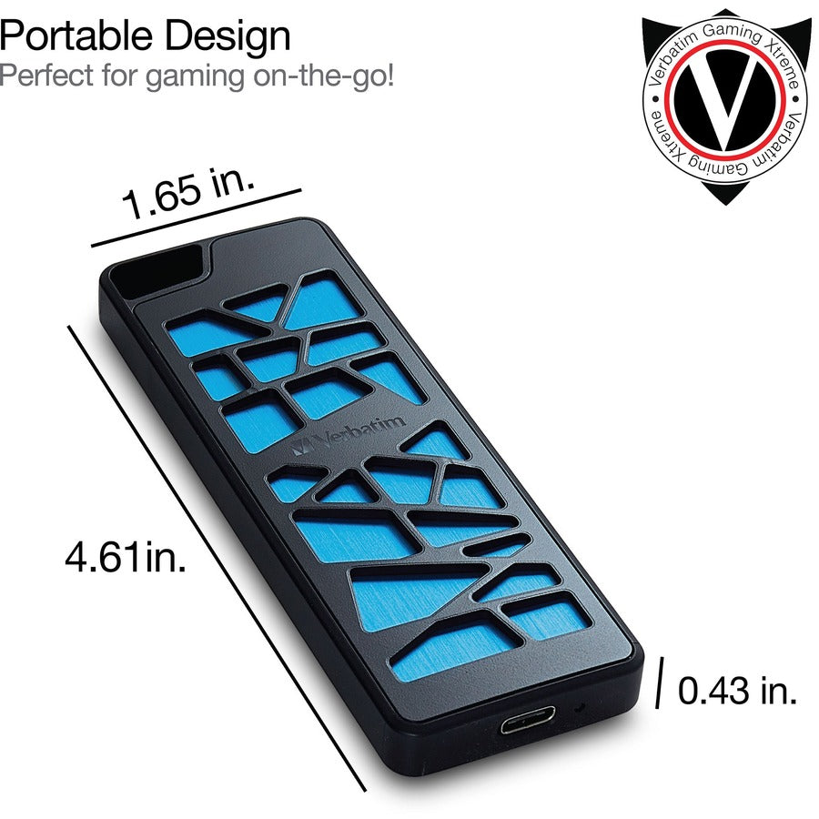 Verbatim 512GB VGX1000 Gaming PCIe NVMe External SSD - 70884