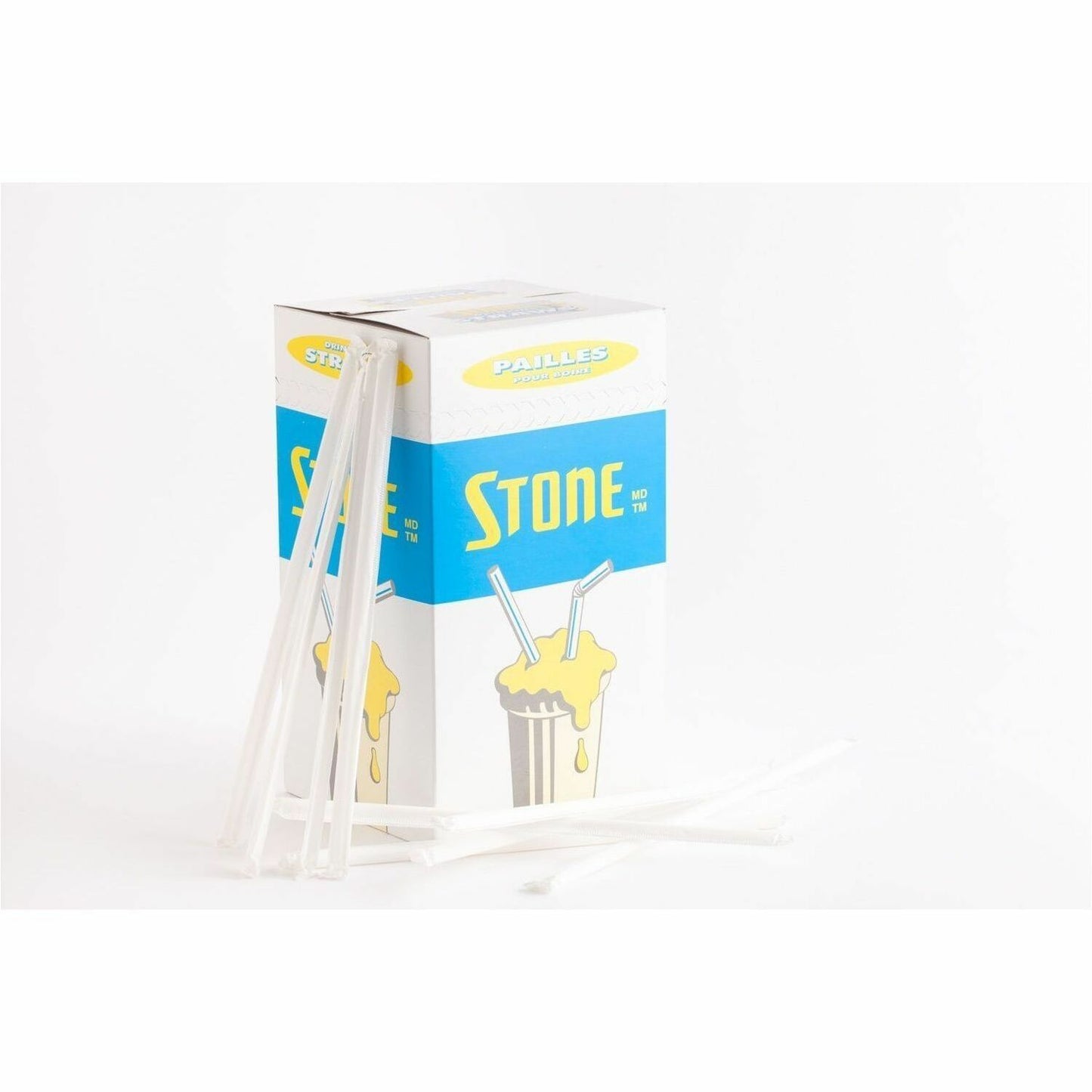 Stone 8 " Biodegradable Milkshake Drinking Straws