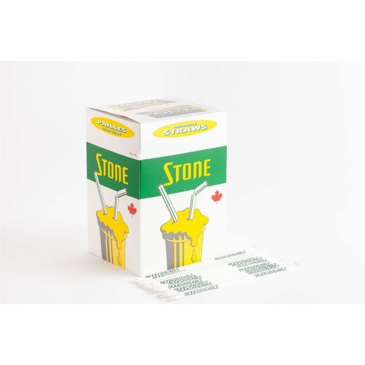 Stone 8 " Biodegradable Milkshake Drinking Straws