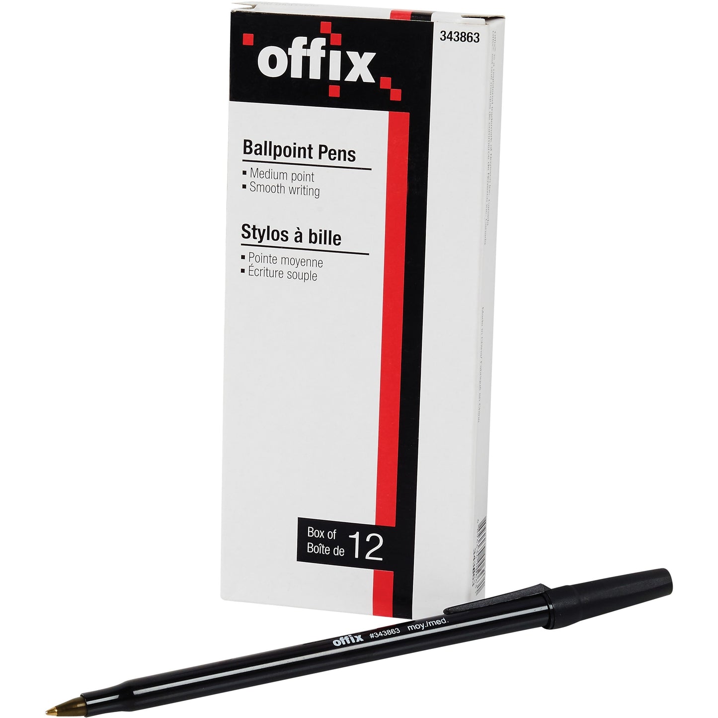 Offix 343863/AA106B-2-MBK Ballpoint Pen