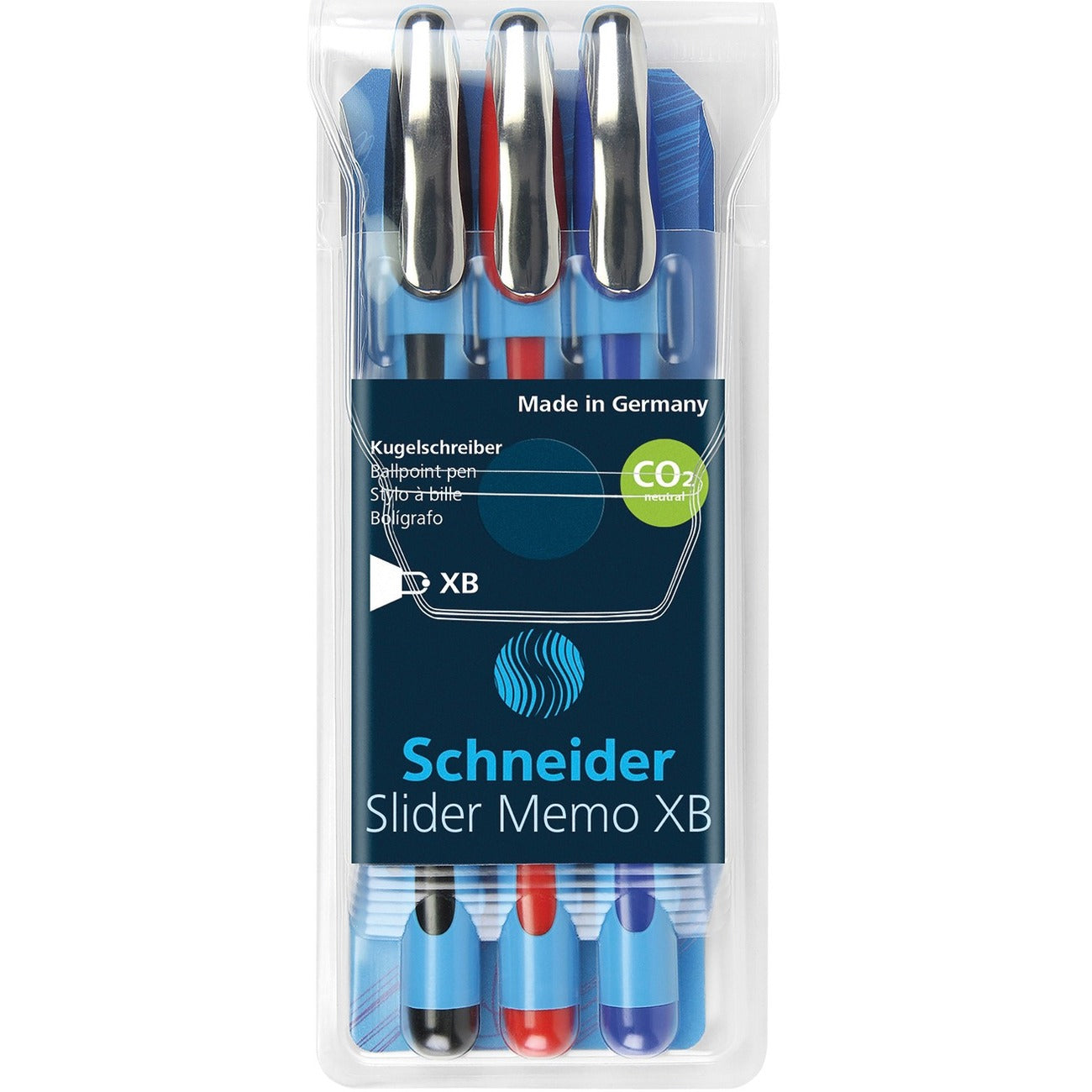 Schneider Slider Memo Ball Point Pens Extra Broad Assorted Colours 3/pkg