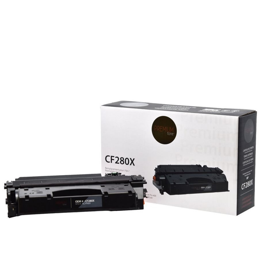 Premium Tone Toner Cartridge - Alternative for Hewlett Packard CF280X / 80X - Black
