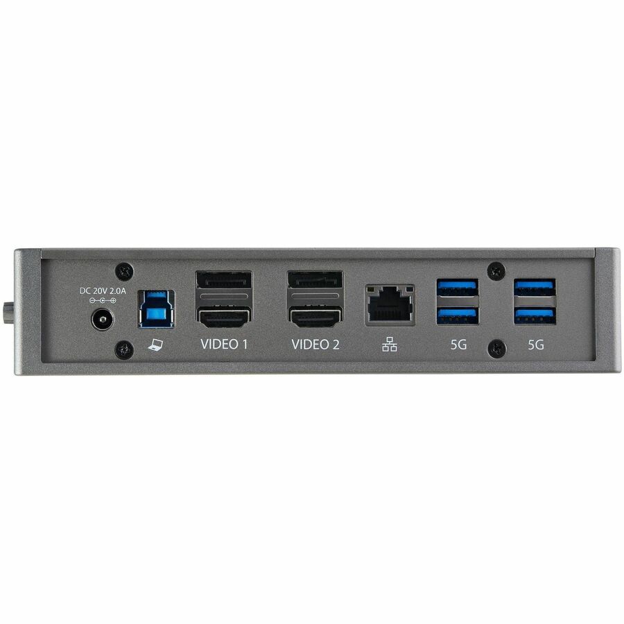 StarTech.com USB-C USB-A Dock - Hybrid Universal USB 3.0 Laptop Docking Station - Dual Monitor 4K 60Hz HDMI/DisplayPort - 6xUSB Type-A/GbE - DK30A2DHU