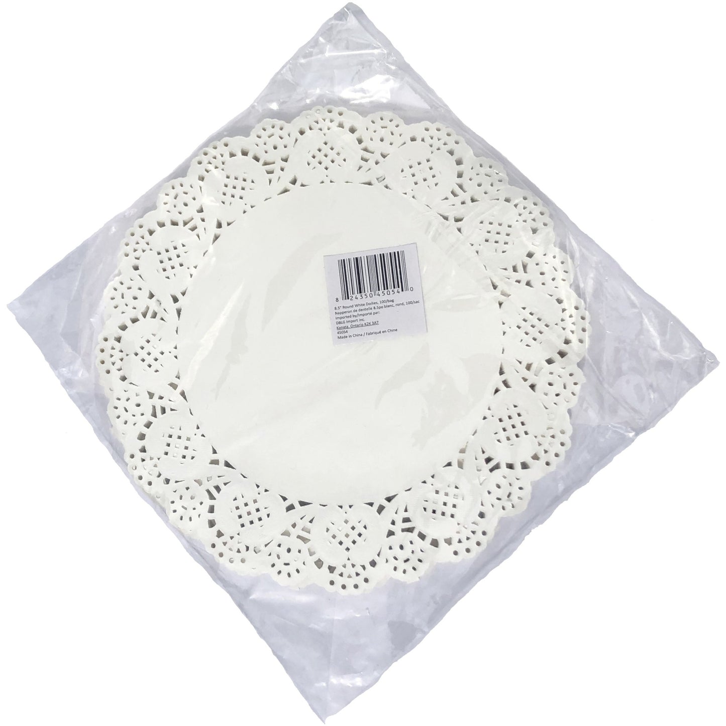 DBLG Import 8.5" Round White Doilies