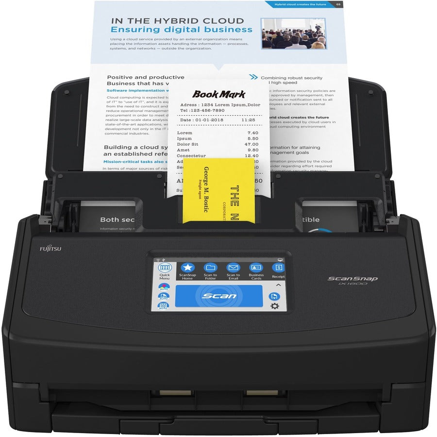 Ricoh ScanSnap ScanSnap iX1600 Large Format ADF Scanner - 600 dpi Optical - Black - PA03770-B635