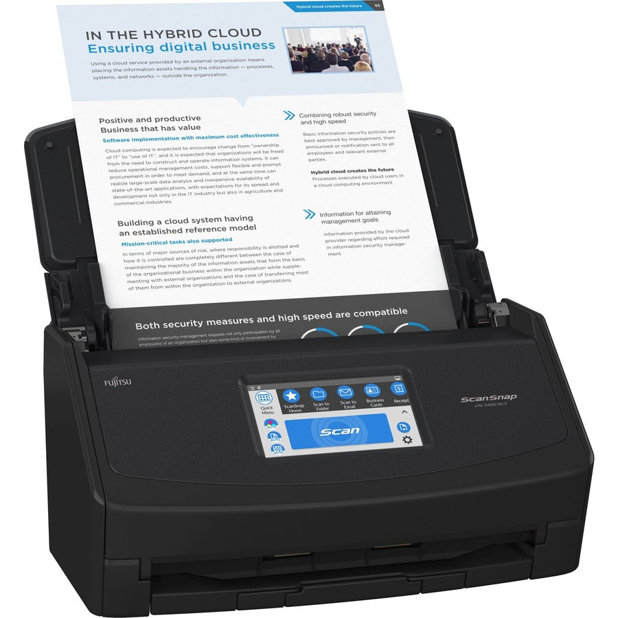 Ricoh ScanSnap ScanSnap iX1600 Large Format ADF Scanner - 600 dpi Optical - Black - PA03770-B635