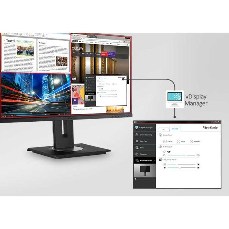 ViewSonic Graphic VG2440 24" Class Full HD LED Monitor - 16:9 - Black - VG2440