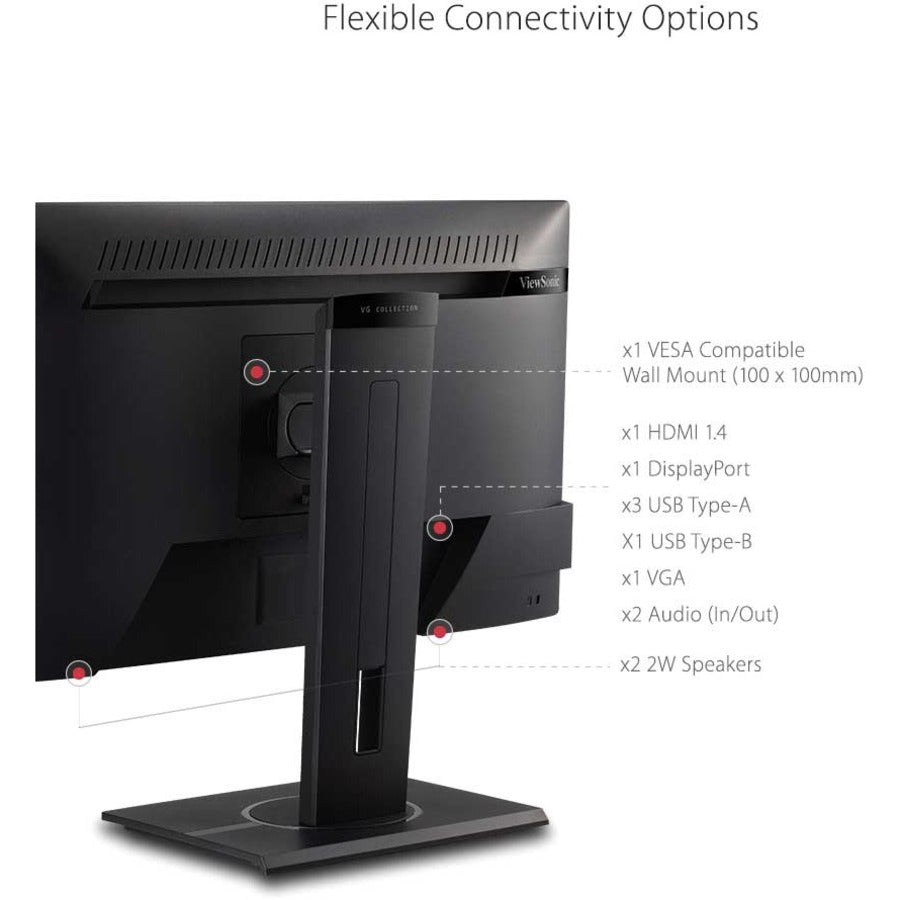 ViewSonic Graphic VG2440 24" Class Full HD LED Monitor - 16:9 - Black - VG2440