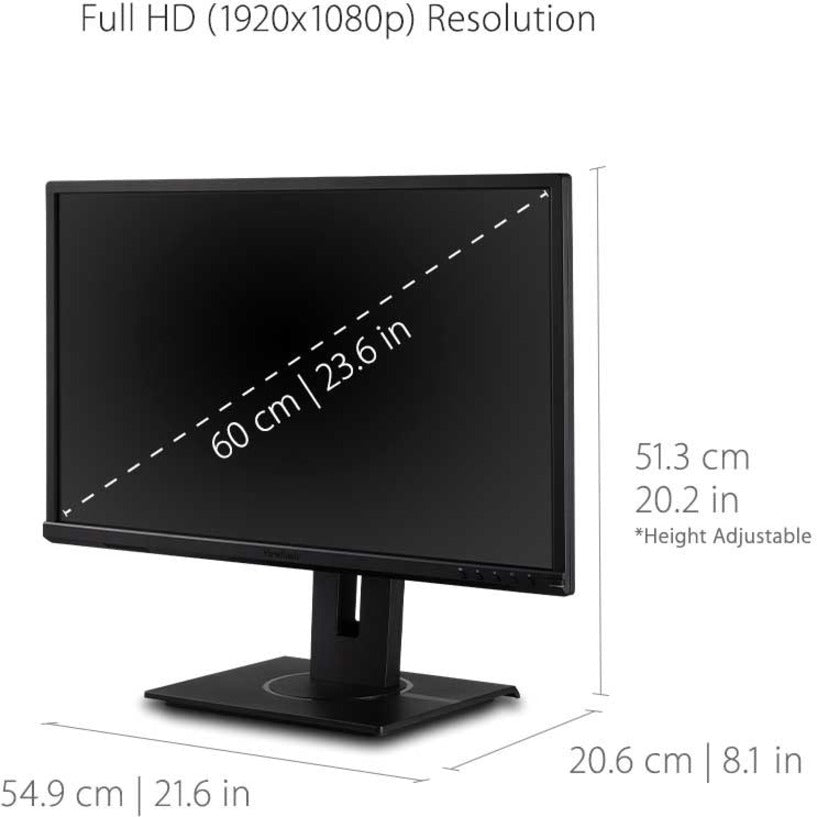ViewSonic Graphic VG2440 24" Class Full HD LED Monitor - 16:9 - Black - VG2440
