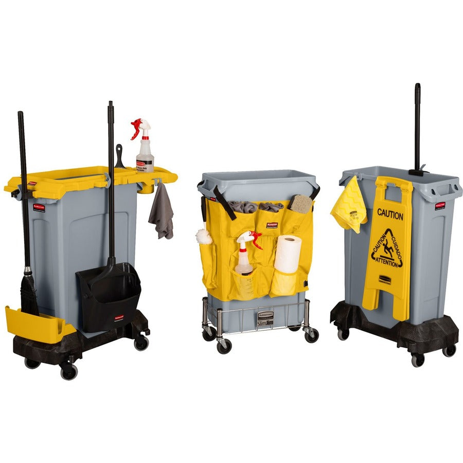 Rubbermaid Commercial Slim Jim Resin Trainable Dolly - 1980602