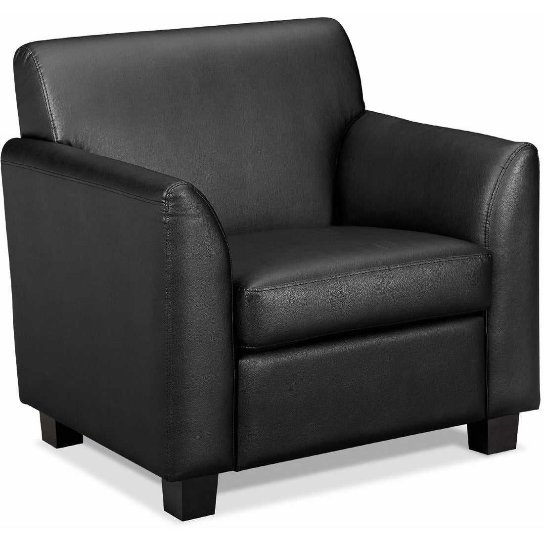 HON Circulate Tailored Club Chair | Black SofThread Leather